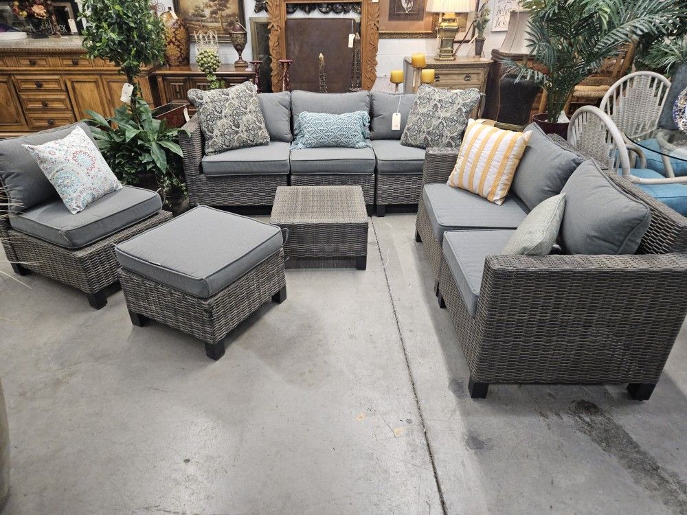 Patio Set Sofa Loveseat Chair Ottoman We are located at 2811 East Bell road. Another Time Around Furniture.