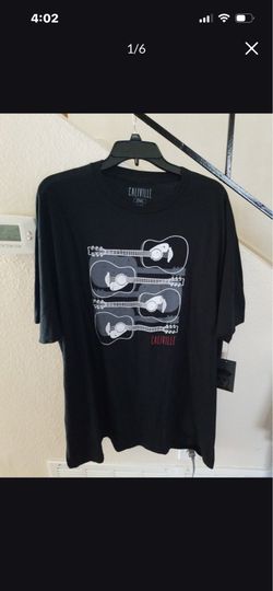 MENS CALIVILLE BLACK GUITAR SHIRT 2XL