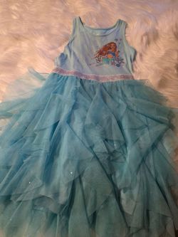 Mermaid blue dress size 6 girl