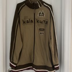 Men’s Brown Vintage LM Jacket with Embroidered Details XXXL