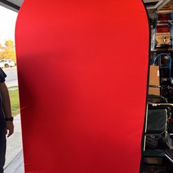 Double sided arch covers red/black 3 piece set 7’2” / 6’6” /6’ . Valentine’s Day we