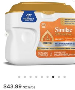 20 Bucks Today Similac sensitive Orange 20.1 Oz