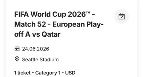 Qatar Vs Bosnia (lower section ) category 1