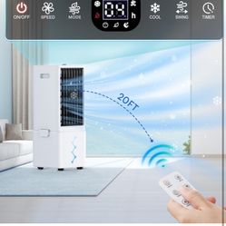 New Portable Air Conditioners w/Remote, 4 Modes & 3 Speeds, Waterless Alert System & 2.4-Gal Tank