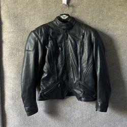 Harley Davidson Women’s Motorcycle Leather Riding Jacket Size Medium Black FXRG