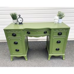 Gorgeous Green Refinished Desk 