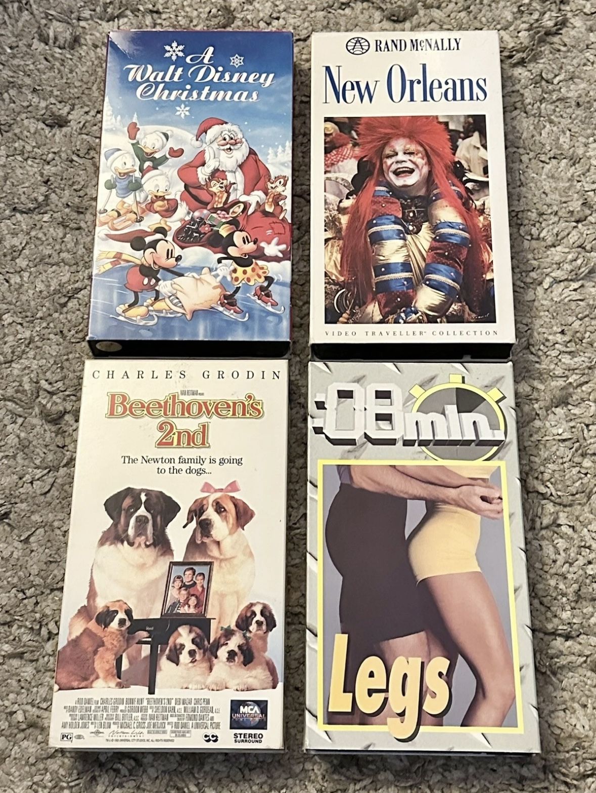 Lot Of 4 VHS Tapes - Family/Children’s-Travel-Comedy-Fitness 1990s