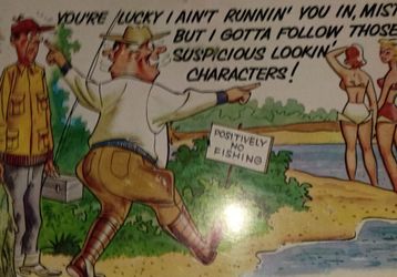 Vintage Mid-Century (circa 1940s–1960s Risqué/Comic Novelty Postcards