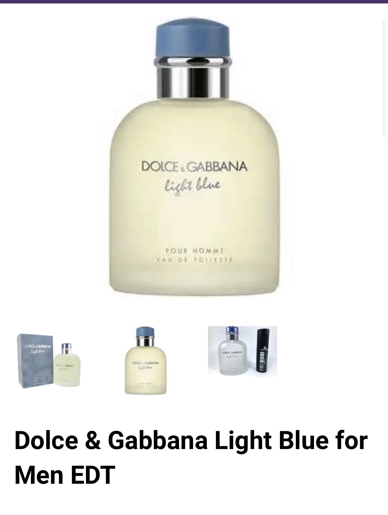 Dolce & Gabbana Light Blue For Men EDT
