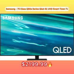 samsung - 75 class q80a series qled 4k uhd smart tizen tv