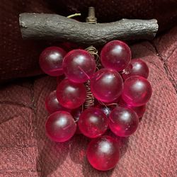 Mid Century Lucite Grape Swag Light
