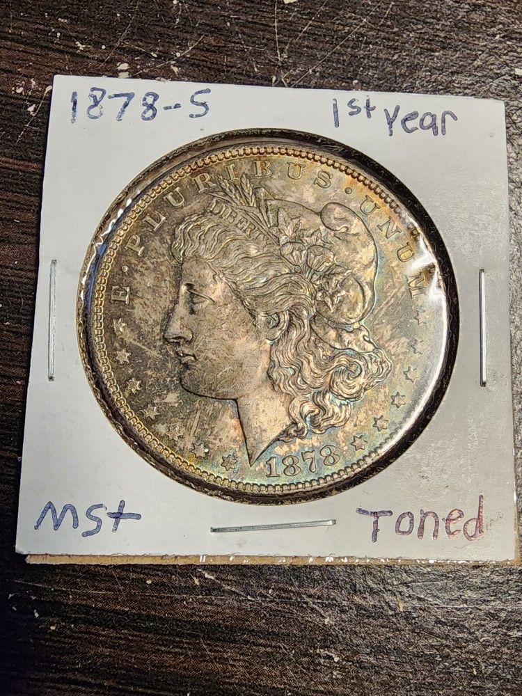 1878 S Toned Morgan Silver Dollar