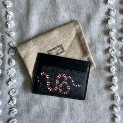 KINGSNAKE PRINT GG SUPREME CARD HOLDER