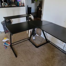 Black Corner Computer Desk