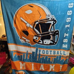 NEW Miami Dolphins Fleece Throw Blanket 