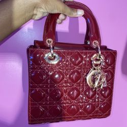 Deep Ruby Patent Quilted