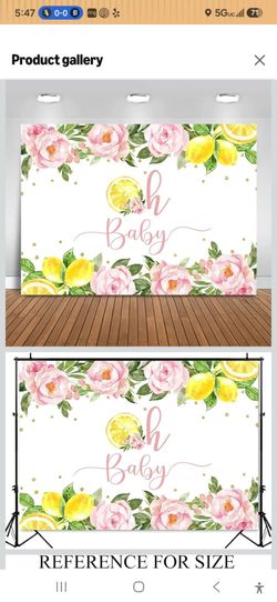 Lemon Pink Baby Backdrop