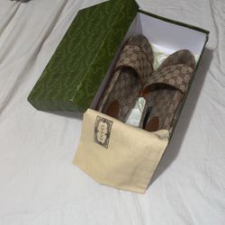 Gucci Canvas Slides