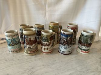 Budweiser & Miller High Life Beer Mugs / Steins – Lot or Individual