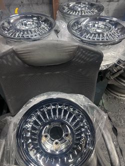 1950’s CADILLAC SABRE CHROME PLATTED WHEELS