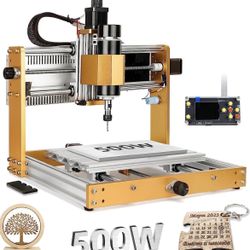 LUNYEE 3018 PRO MAX CNC Machine 500W All-Metal CNC Router Machine 3 Axis Limit Switches & Emergency-Stop with GRBL Offline Control for Cutting Wood Ac