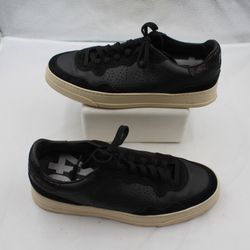 P448 Bali Women’s Sz 7.5 Low Top Lace Up Luxury Designer Fashion Sneakers Black