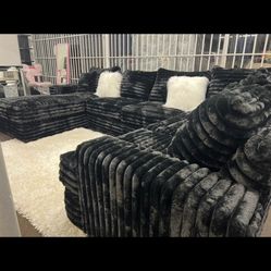 Brand New XL Comfy Corduroy Sectional Set 