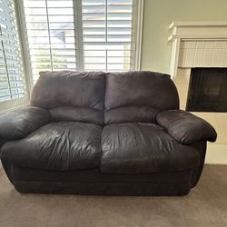 Brown Microfiber Loveseat Couch
