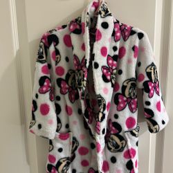 Girls Minnie Mouse Robe Size 4 