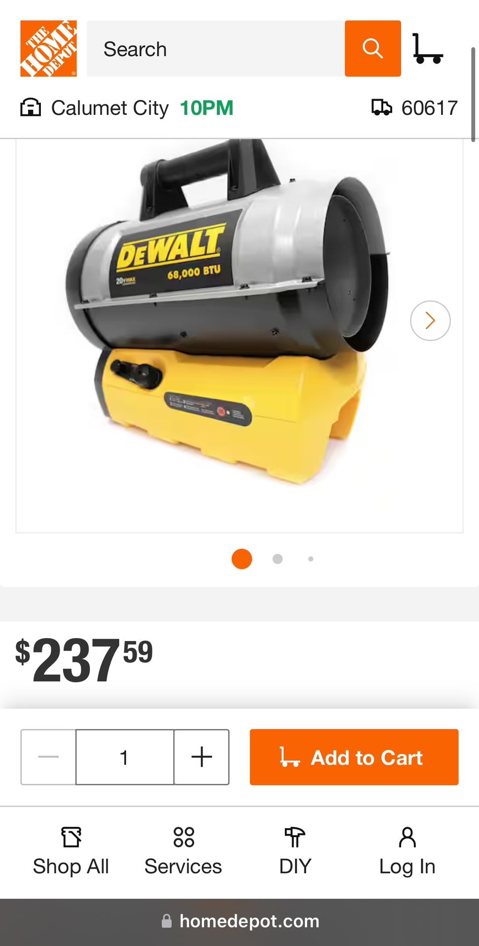 Dewalt Propane , Calefacción Para Trabajo/ Calentador Para Construcción