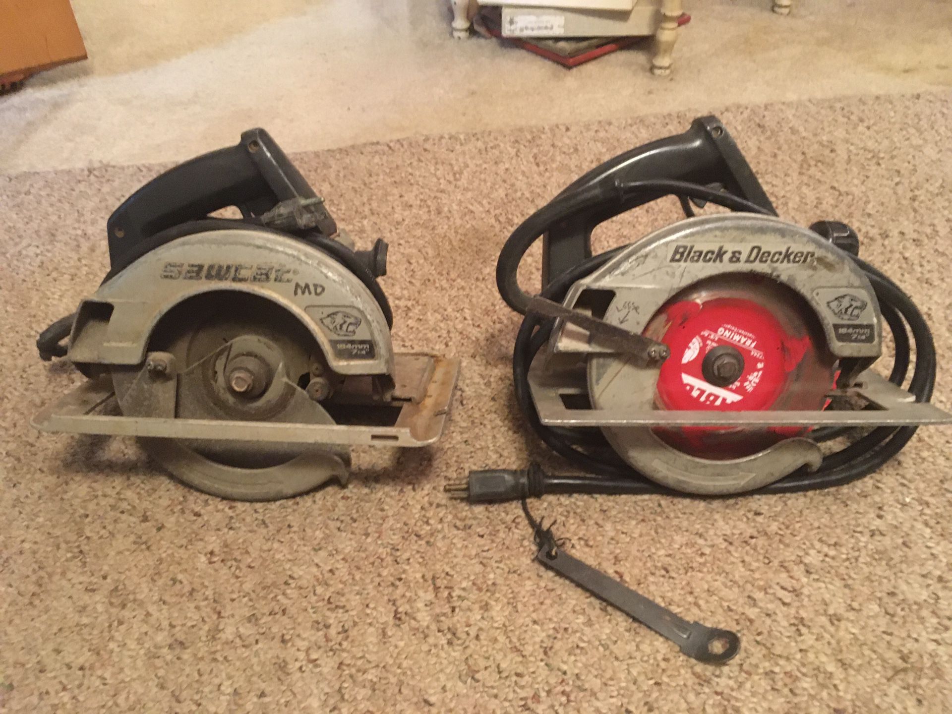 2 saws 7 and 1/4” professional grade