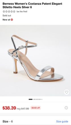 Silver heel (Target) size 6. NEW!