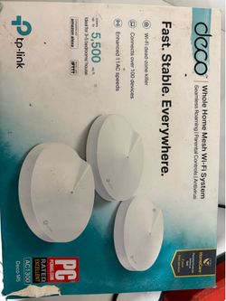 TP-Link Deco Mesh WiFi System (Deco M5) – Cobertura para todo el hogar de hasta 5500 pies cuadrados y más de 100 dispositivos, reemplazo de enrutador/