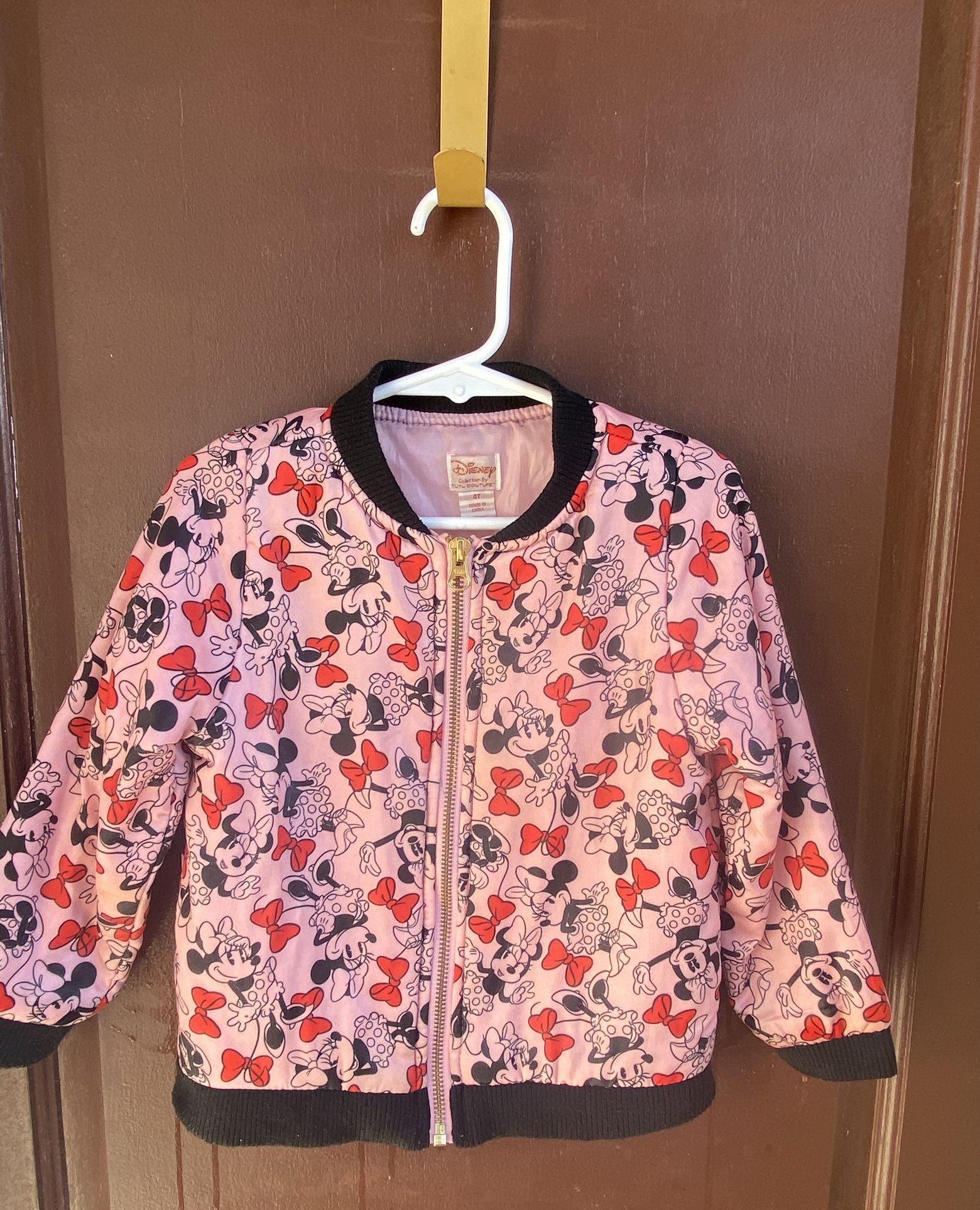 Disney Minnie Mouse Bomber Jacket 4T.