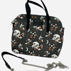 Loungefly Disney Mickey & Minnie Vampire Witch Halloween Crossbody Bag Satchel