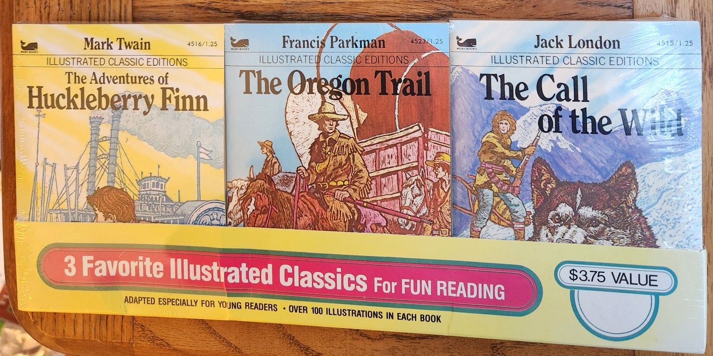 Vintage Three Moby Books Illustrated Classic Editions Mini Pocket Paperbacks/New