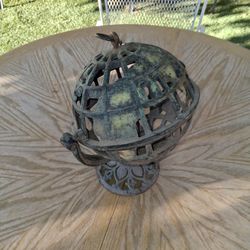 Antique Globe Candle Holder