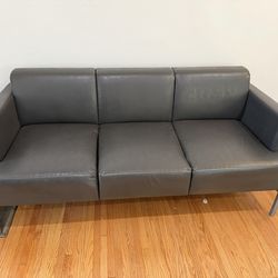 Modern Faux Leather Sofa Set (2 Matching Couches) – Clean & Stylish