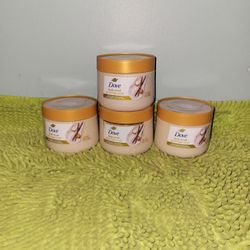 4 Dove Body Scrub 15oz Vanilla Sugar And Shea Butter 