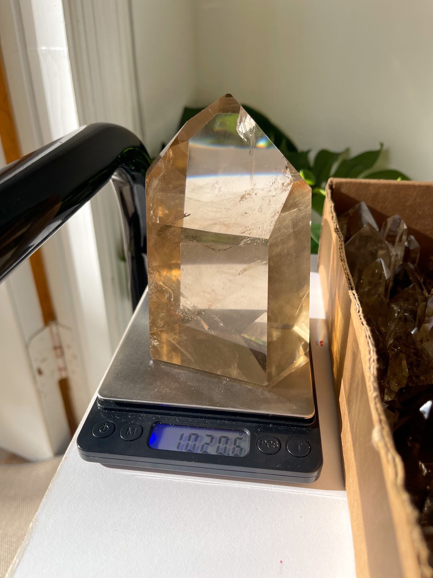 Massive Natural Citrine Quartz Crystal TowerFrom Brazil