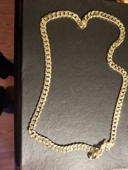 30' 14k gold plated cuban chain.