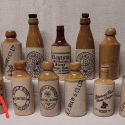 Vintage & Antique Ginger Beer Bottles Lot of 11