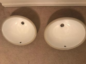 2 Ceramic Oval single Bowl undercount bathroom sink