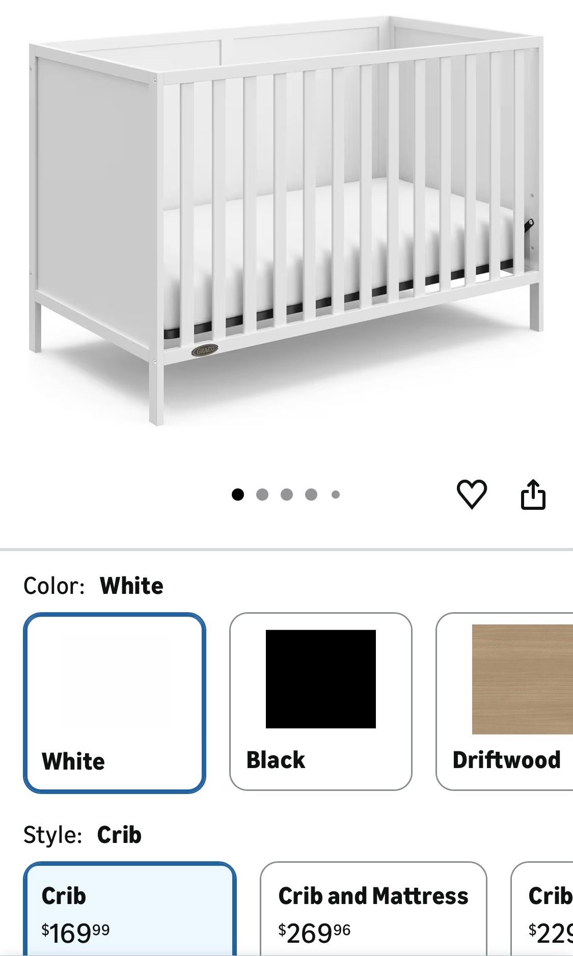 Graco Theo Baby Crib (White)