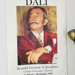 Vintage 1990 Salvador Dali exhibit Poster 