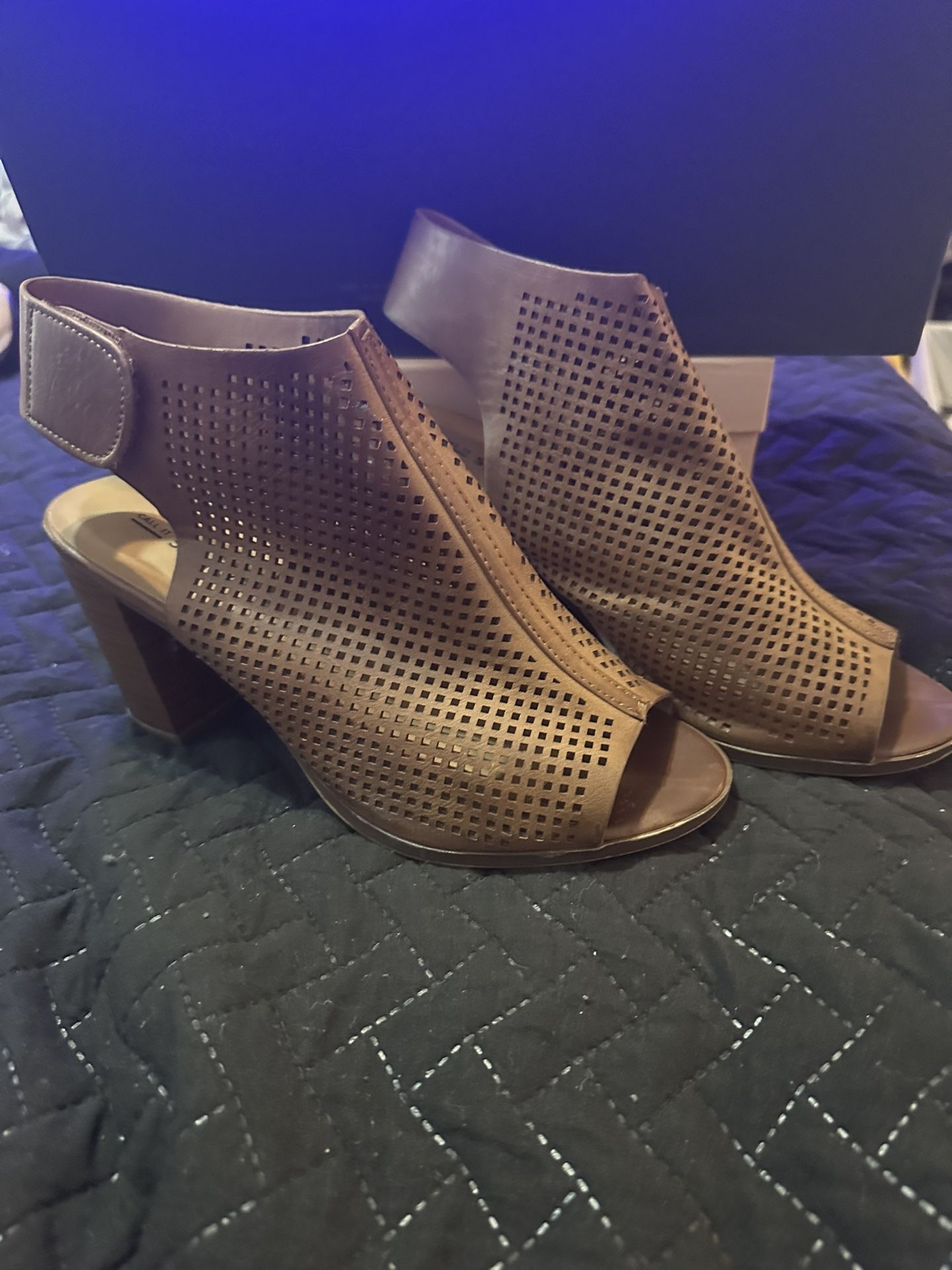Brown Heeled Sandals