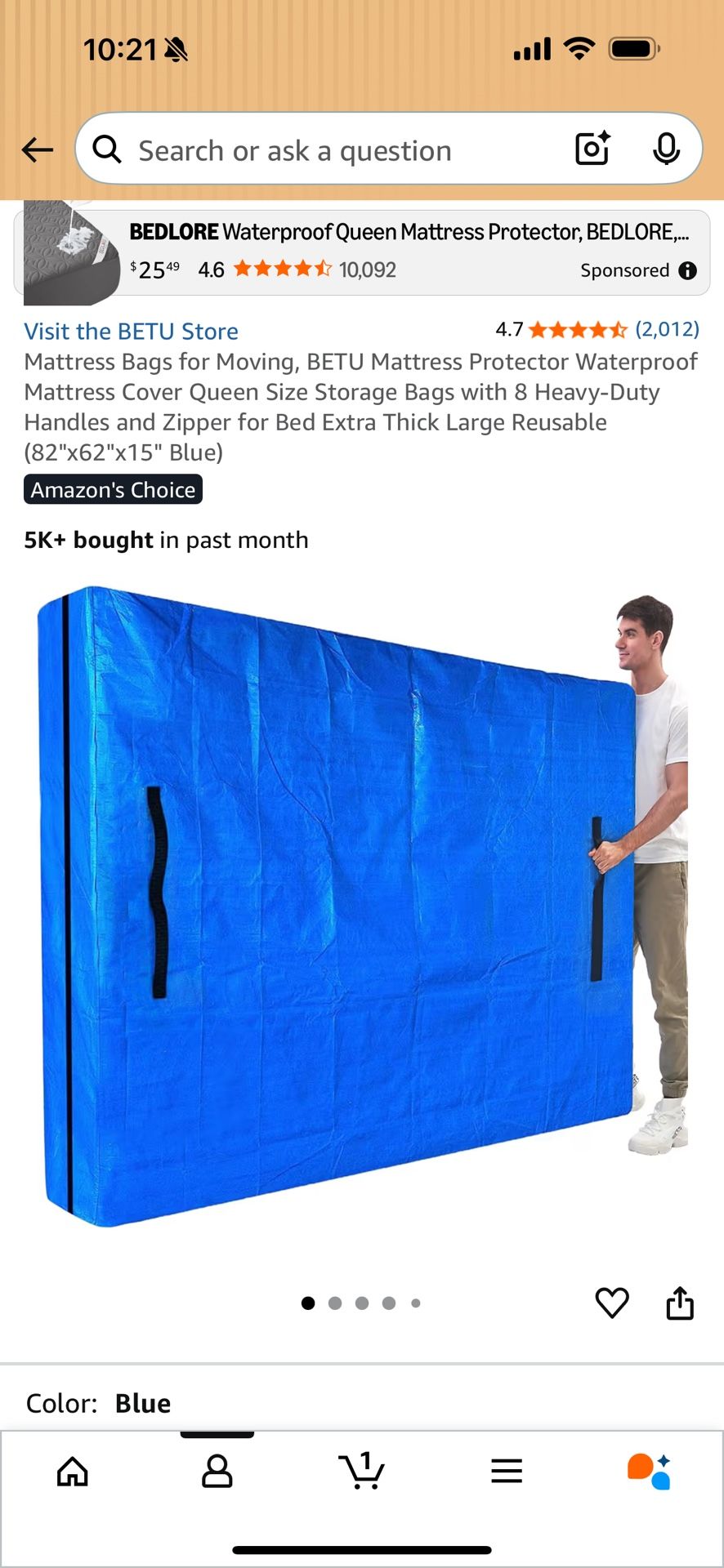 Queen Size Bed Waterproof Moving Bag