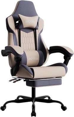 WOTSTA Gaming Chair with Footrest