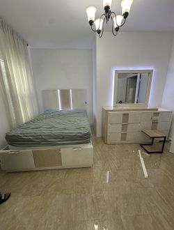 Queen Size Bed & Dresser (solid wood)