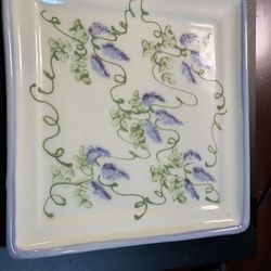 Crabtree & Evelyn, Hand Painted Lavender Collection	 Square Plate